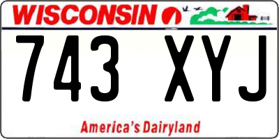 WI license plate 743XYJ