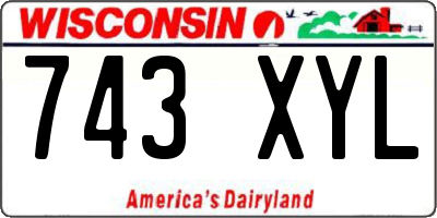 WI license plate 743XYL