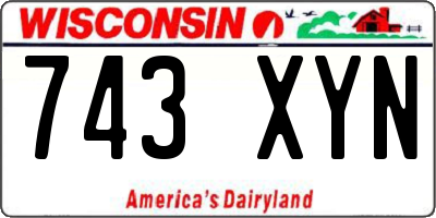 WI license plate 743XYN