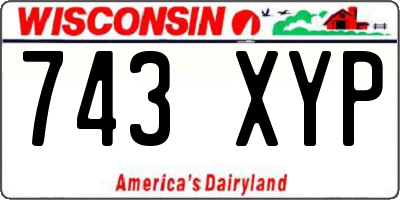 WI license plate 743XYP