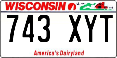 WI license plate 743XYT