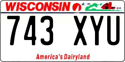 WI license plate 743XYU
