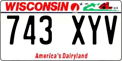 WI license plate 743XYV