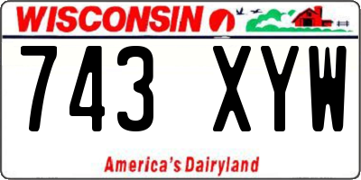 WI license plate 743XYW