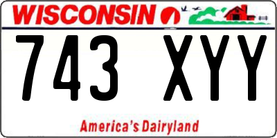 WI license plate 743XYY