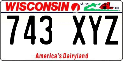 WI license plate 743XYZ