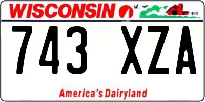 WI license plate 743XZA