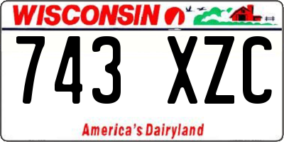 WI license plate 743XZC
