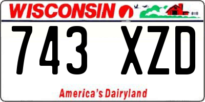 WI license plate 743XZD