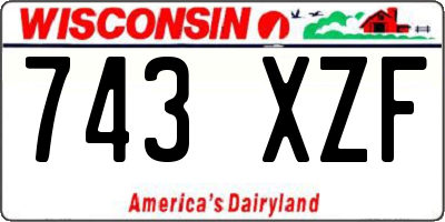 WI license plate 743XZF