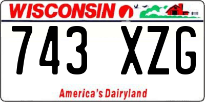 WI license plate 743XZG