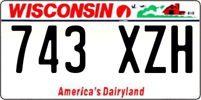 WI license plate 743XZH