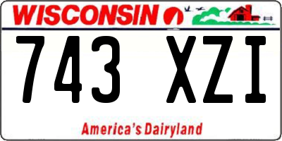 WI license plate 743XZI
