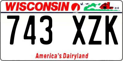 WI license plate 743XZK