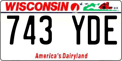 WI license plate 743YDE