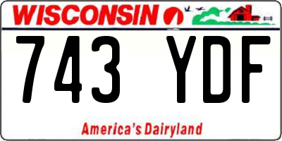 WI license plate 743YDF