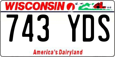 WI license plate 743YDS