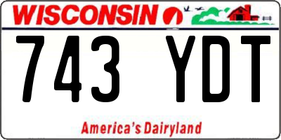 WI license plate 743YDT