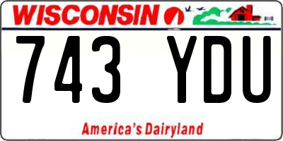 WI license plate 743YDU
