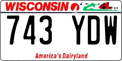 WI license plate 743YDW
