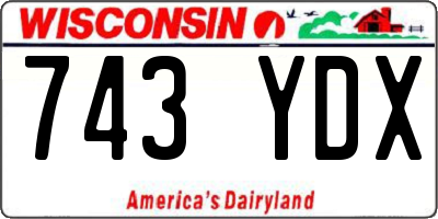 WI license plate 743YDX