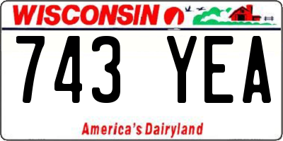 WI license plate 743YEA