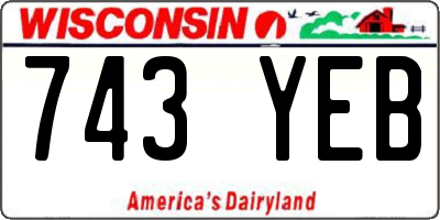 WI license plate 743YEB