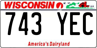 WI license plate 743YEC