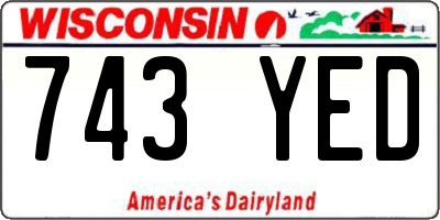 WI license plate 743YED