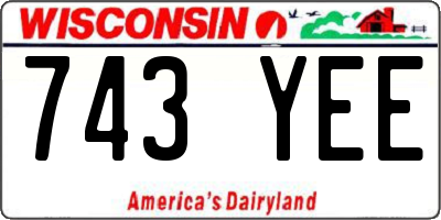 WI license plate 743YEE