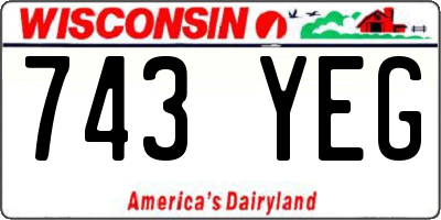 WI license plate 743YEG