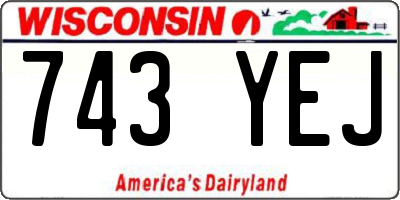 WI license plate 743YEJ