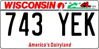 WI license plate 743YEK