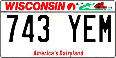 WI license plate 743YEM