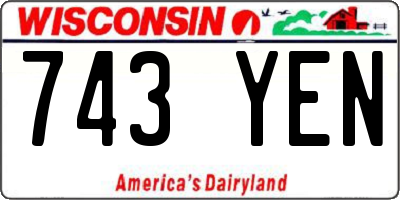 WI license plate 743YEN