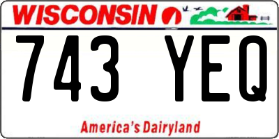 WI license plate 743YEQ
