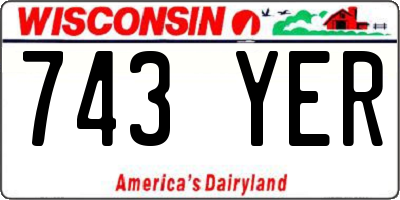 WI license plate 743YER
