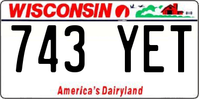 WI license plate 743YET