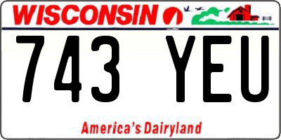 WI license plate 743YEU
