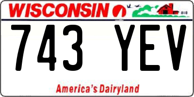 WI license plate 743YEV