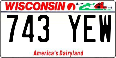 WI license plate 743YEW