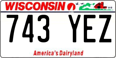WI license plate 743YEZ