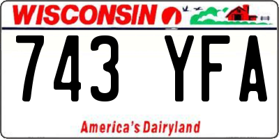 WI license plate 743YFA
