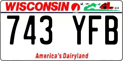 WI license plate 743YFB