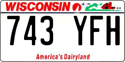 WI license plate 743YFH