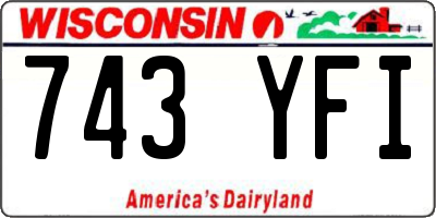 WI license plate 743YFI