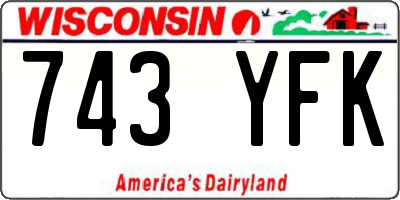 WI license plate 743YFK