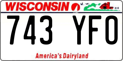 WI license plate 743YFO