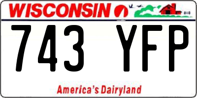 WI license plate 743YFP