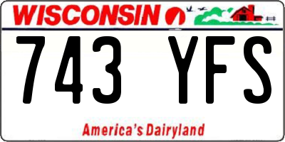 WI license plate 743YFS